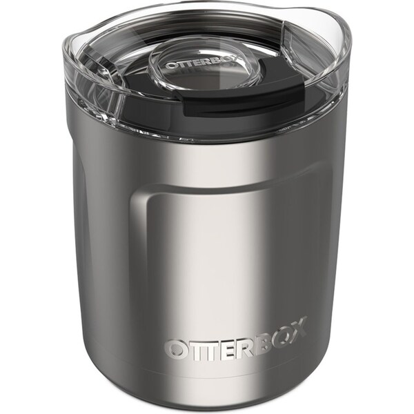Otterbox Insulated Tumbler 300ml Travel Drink Cup w/ Lid Stainless Steel Silver