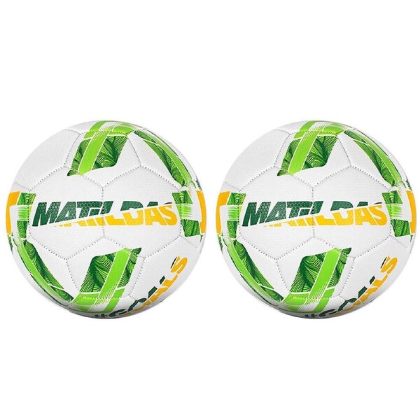 2PK Summit Australia Matilda Size 5 Soccer Ball Sports Football Training White