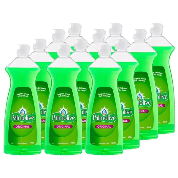 12PK Palmolive 500ml Original Dishwashing Liquid Detergent Wash Dishes Pan Glass
