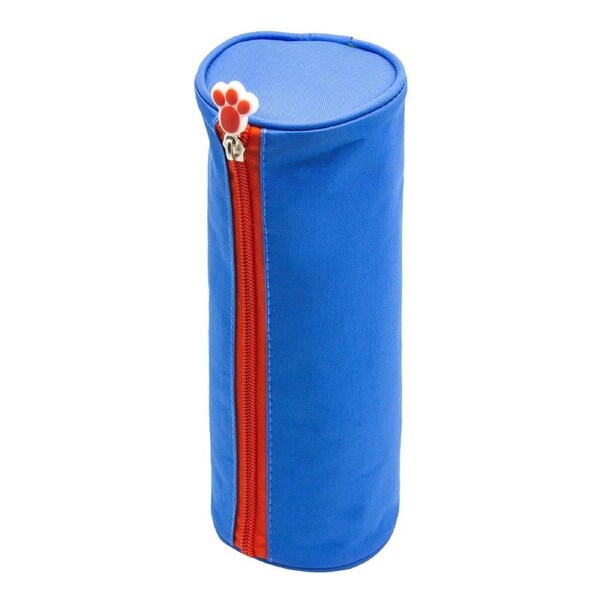 Glitter Critters Barrel Style Roll Me Fabric Kids Pencil Storage Case/Bag Blue