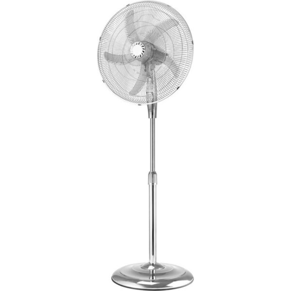 Heller 50cm Metal Pedestal Oscillating Floor Fan/Air Cooling w/8h Timer - Chrome