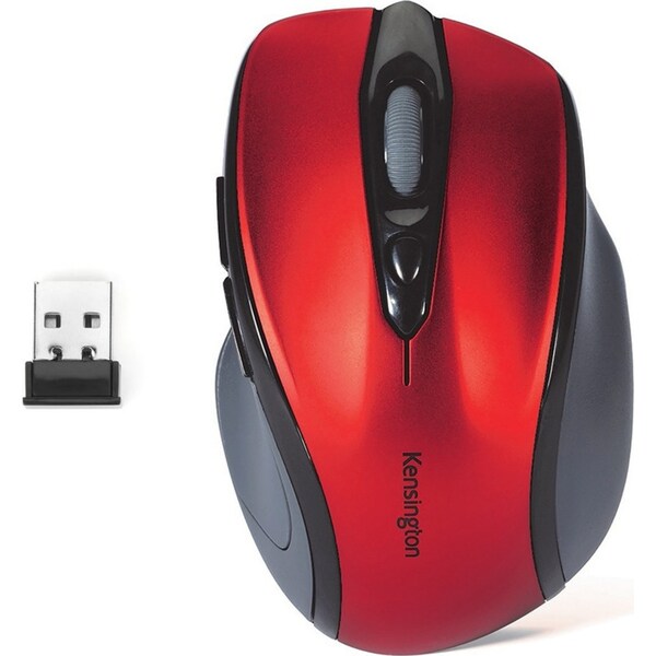 Kensington Pro Fit 2.4GHZ USB Wireless Right Handed Mouse for Mac/Windows Red