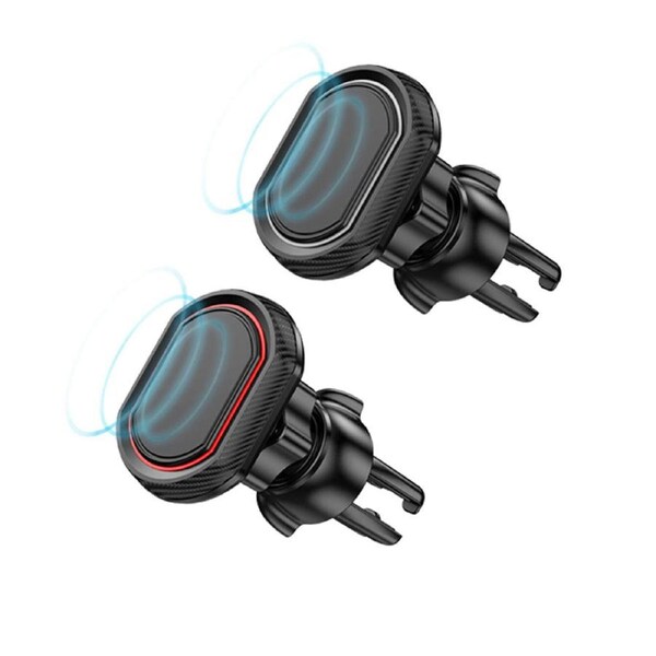 2x Sansai Magnetic Car Smartphone/Mobile Air Vent Holder/Mounts Hands Free Black