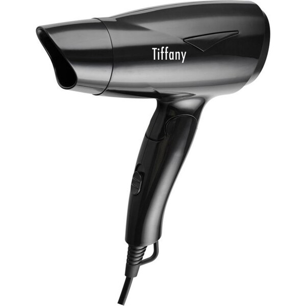 Tiffany THD12 1200W Travel Foldable Compact Hair Dryer/Hairdryer/2 Heat Black