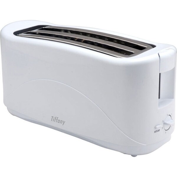 Tiffany Touch Electric 1300W 4 Slice/Slot Bread Toaster Sandwich/Toast Maker WHT
