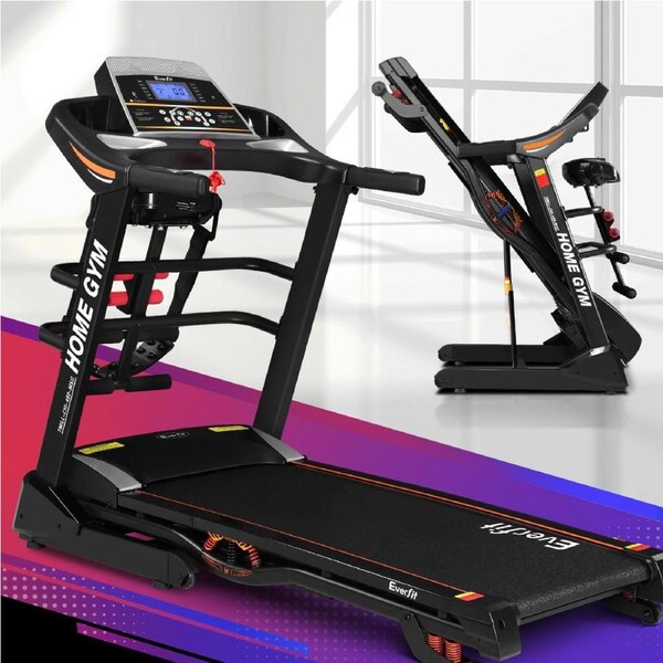 Everfit 48cm Treadmill Auto Incline 5 in 1 Foldable Run Machine with Sit Up Bar Massage Belt