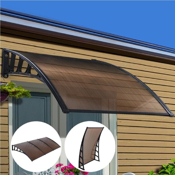 InstaHut 1.5m x 3m Window Awning Door Canopy Outdoor Patio Cover Shade DIY BR