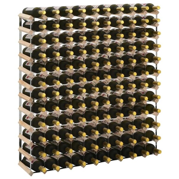 Wine Rack for 120 Bottles Solid Pinewood vidaXL