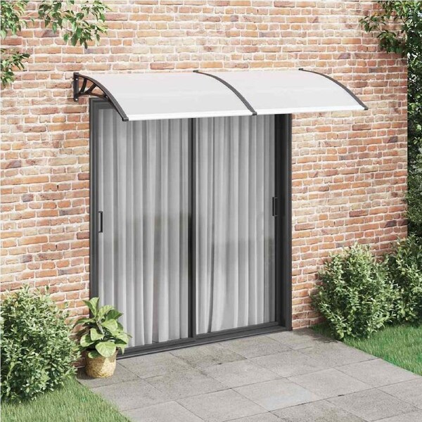 Door Canopy Black 200x100 cm PC vidaXL