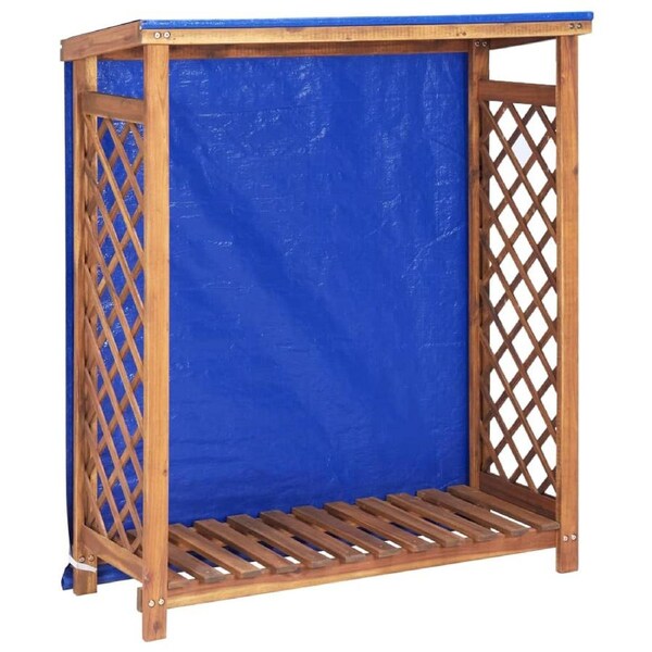 Firewood Storage Shed 105x38x115 cm Solid Acacia Wood vidaXL