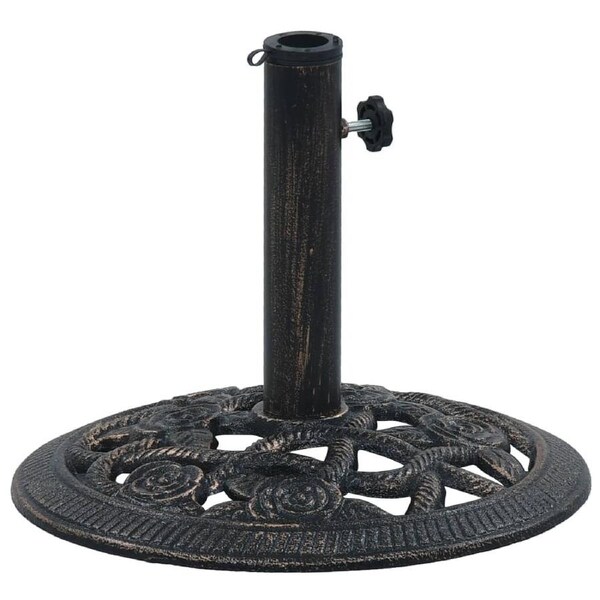Umbrella Base Black and Bronze 9 kg 40 cm Cast Iron vidaXL