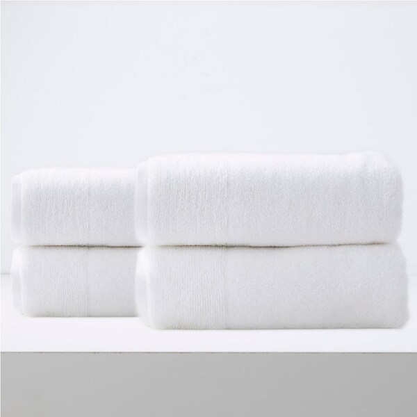 Renee Taylor Aireys 650 GSM Zero Twist 4 Pack Bath Sheet Snow