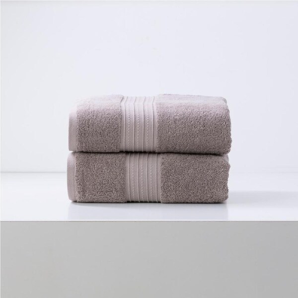 Renee Taylor Brentwood 650 GSM Quick Dry 2 Pack Bath Sheet Whisper
