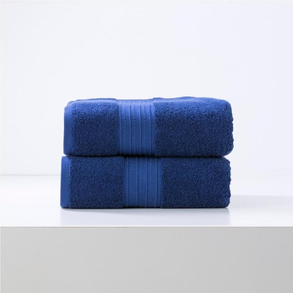 Renee Taylor Brentwood 650 GSM Quick Dry 2 Pack Bath Sheet Royal