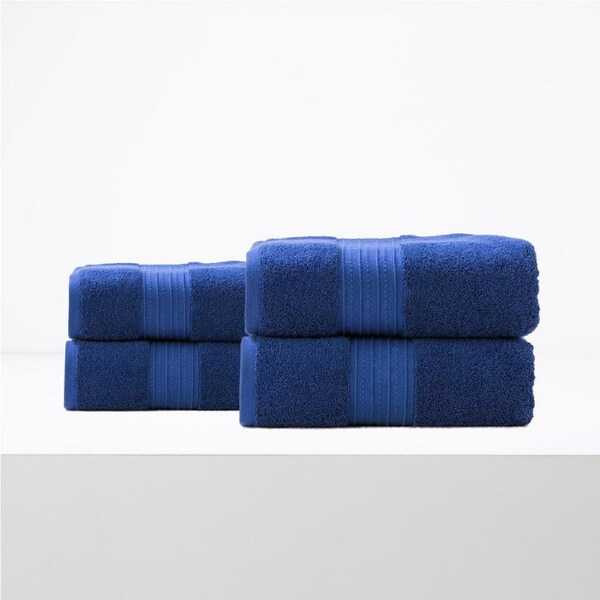 Renee Taylor Brentwood 650 GSM Quick Dry 4 Pack Bath Sheet Royal