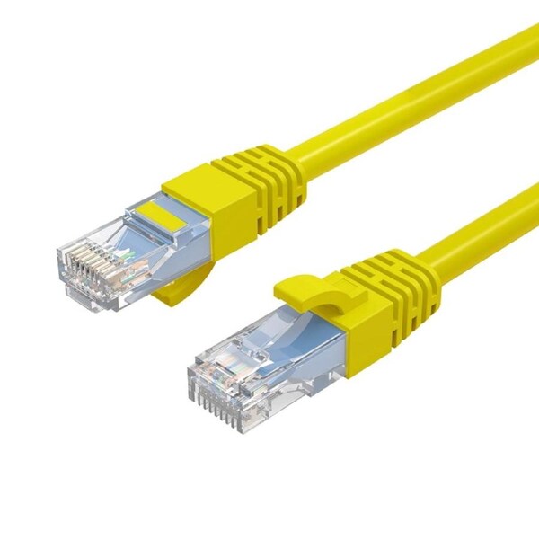 Cruxtec 1m Yellow CAT6 Network Cable 26AWG OFC(Oxygen Free Copper) Patch Lead [RC6-010-YE]