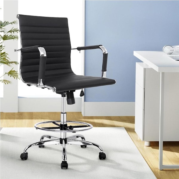 Artiss Office Chair Drafting Chairs Black