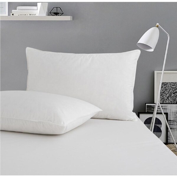 Dreamaker White Duck Feather Pillow Twin Pack