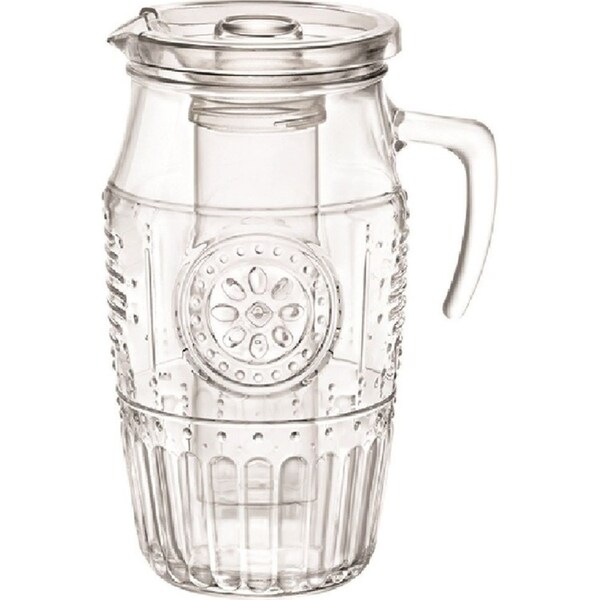 Bormioli Rocco Romantic 1.8L Glass Water Pitcher + Insert