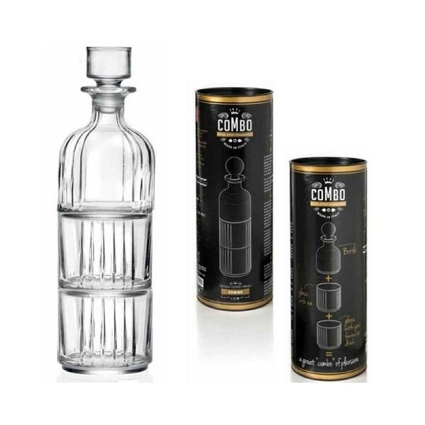 RCR Combo 3 Piece Stackable Decanter and Tumbler Set