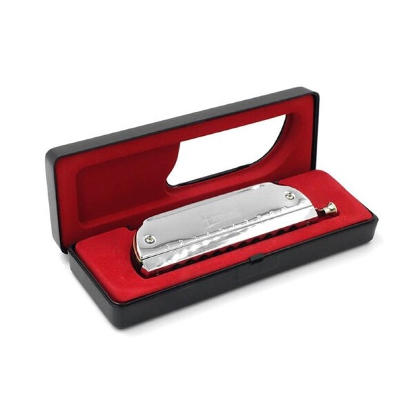 Freedom Chromatic Harmonica Key of C 10 Hole Stainless Steel Covers MH007a
