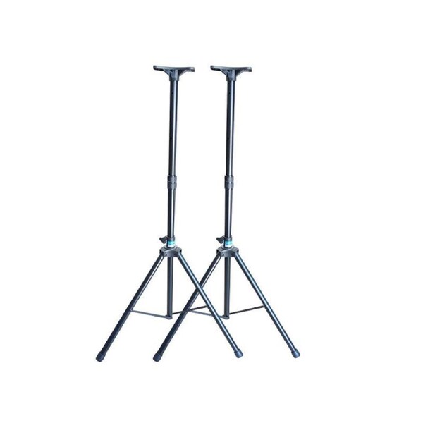 Heavy Duty Speaker Stands Pair Top Hat Mounting Bracket 2m Height SP19B