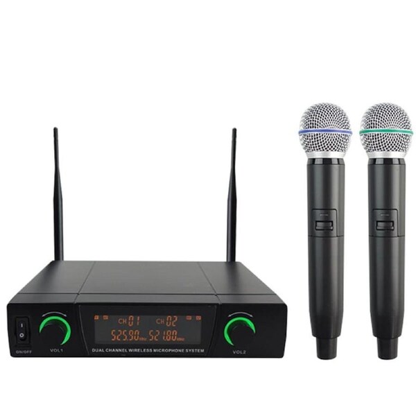 Twin Channel UHF Wireless Microphone System MIC22