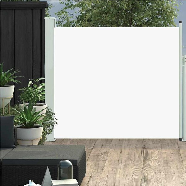 Patio Retractable Side Awning 100x300 cm Cream vidaXL