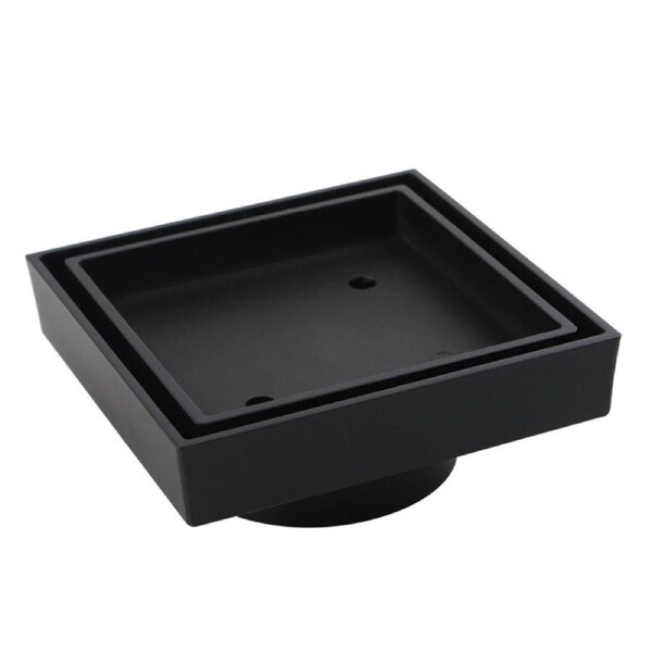 ACA 115x115mm Brass Black Smart Tile Insert Floor Waste Shower Grate Drain