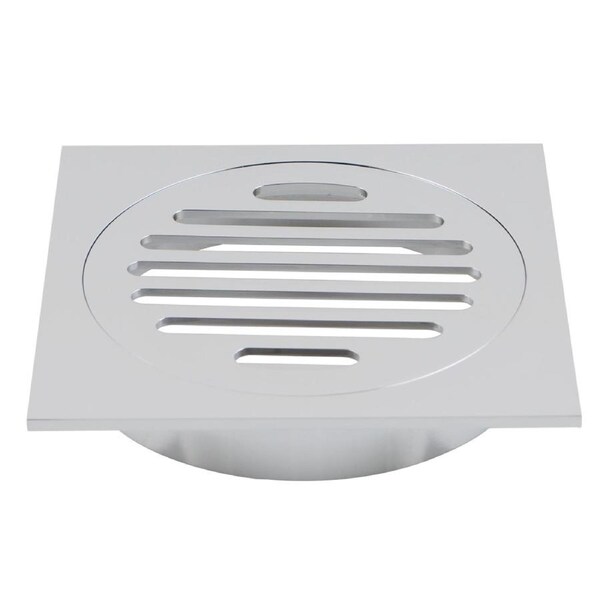 ACA 110x110mm Square Chrome Brass Floor Waste Shower Grate Drain