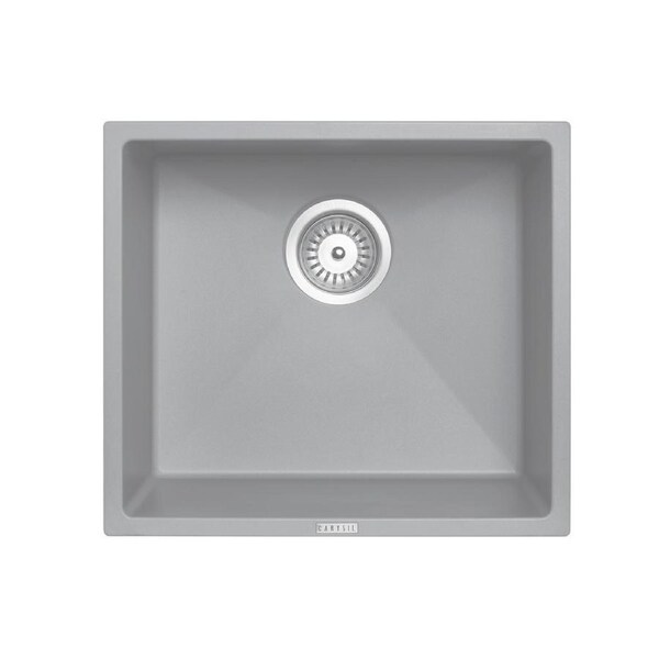 ACA 57 x 406 x 200mm Concrete Grey Single Big Bowl Granite Stone Kitchen/Laundry Sink Top/Flush/Under Mount