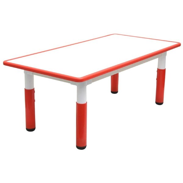 120x60cm Kids Red Height-adjustable Whiteboard Drawing Table
