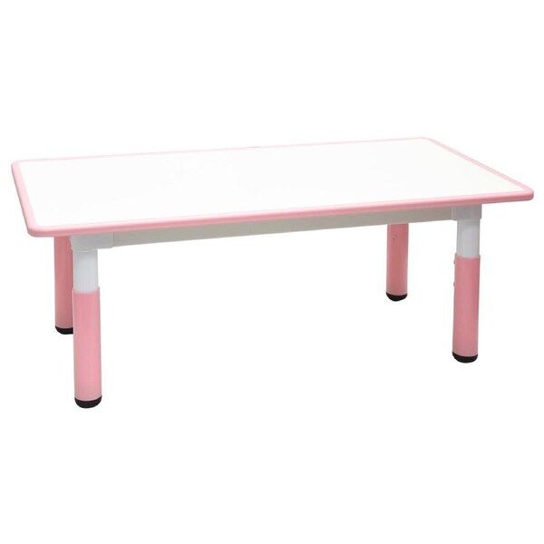 120x60cm Kids Pink Height-adjustable Whiteboard Drawing Table
