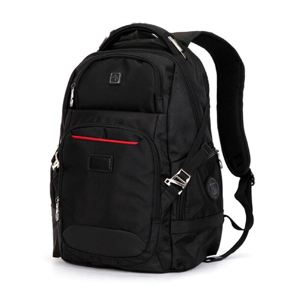 SUISSEWIN Swiss waterproof 15.6" laptop Backpack School backpack Travel Shoulder Bag SN9938 Black
