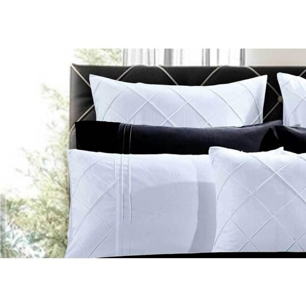 Pintuck White pillowcases Twin Pack