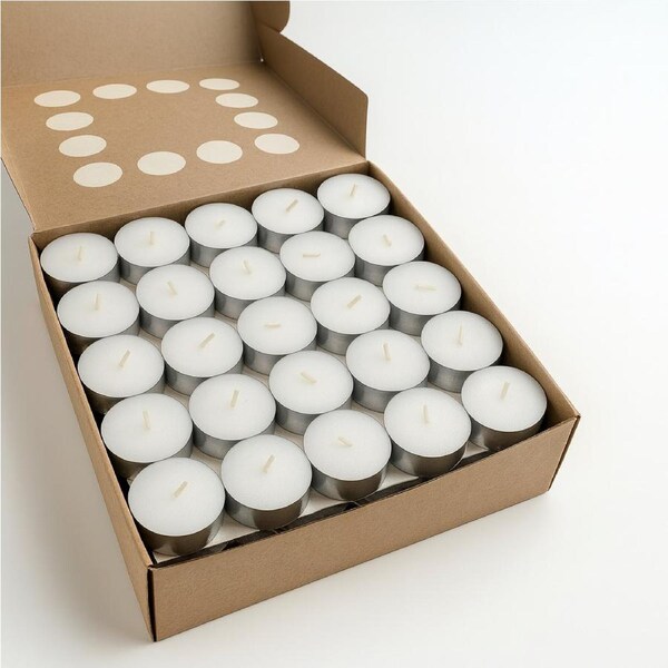 100pcs TEA LIGHT CANDLES 9 Hour Burn Tealight Wedding Smokeless Crystal Wax BULK