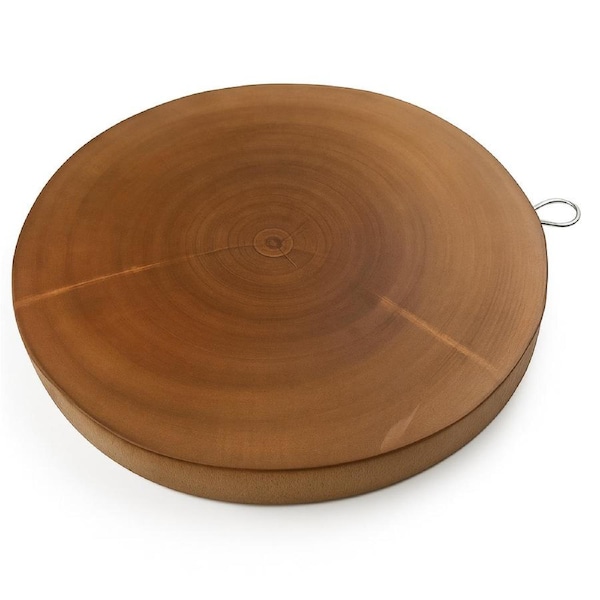30cm Hard Wood Hygienic Round Cutting Wooden Chopping Board Natural Kitchen
