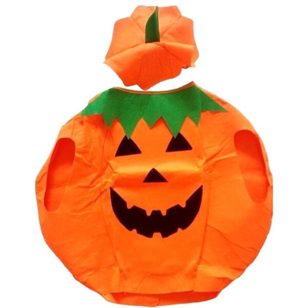 SMALL ADULT PUMPKIN COSTUME Halloween Unisex Fancy Dress Up Party Orange Vegetable