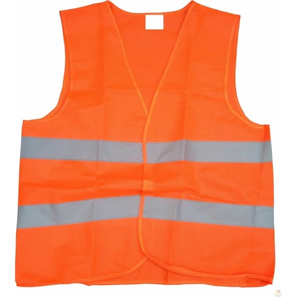 Hi Vis Safety VEST Reflective Tape Workwear Orange ONE SIZE Night & Day Use
