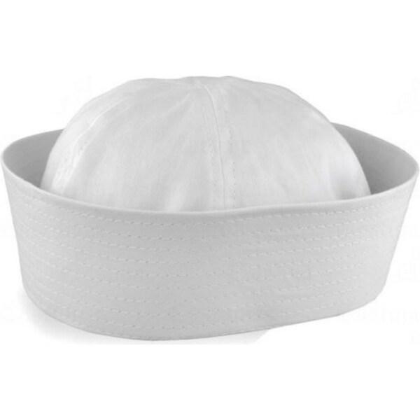 Adult White Sailor Hat Marine Unisex Gob Captain Navy Hen's Night Doughboy Cap