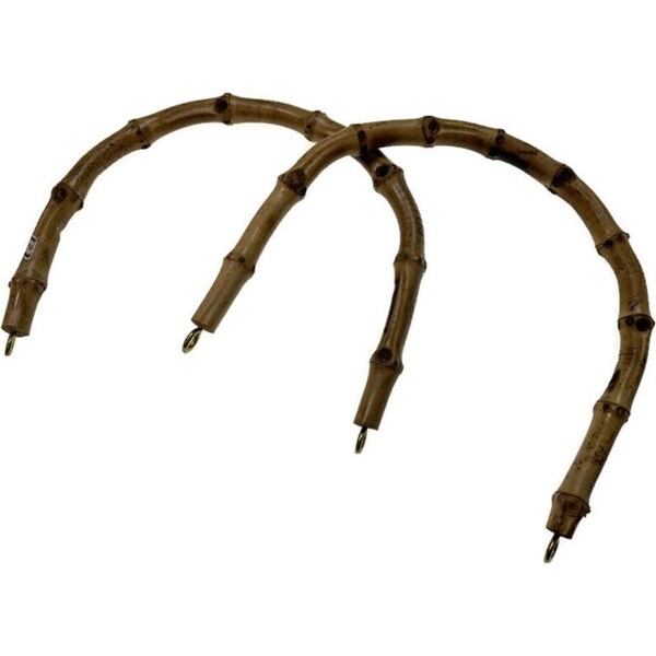 1 Pair 100% Replacement Bamboo Handles Straps Handbag Handle MADE IN JAPAN Wooden