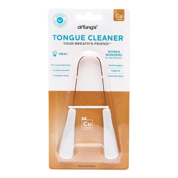 Dr Tung's COPPER TONGUE CLEANER Dental Hygiene Scraper Dr. Tungs Cu