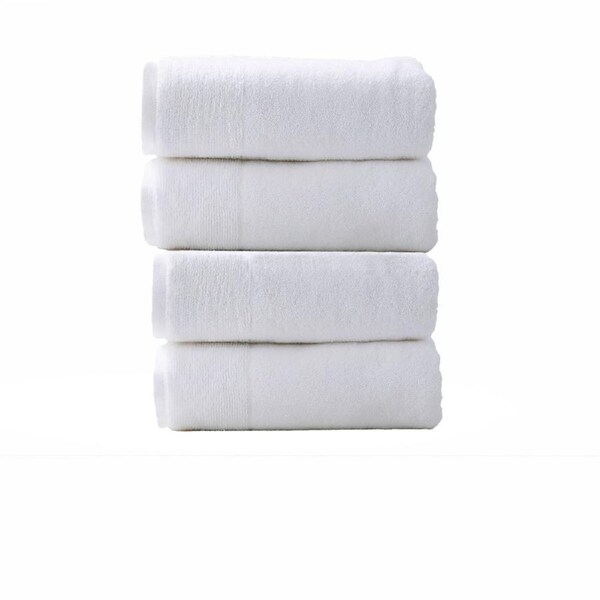 Renee Taylor Aireys 650 GSM Zero Twist 4 Piece Bath Towel Snow