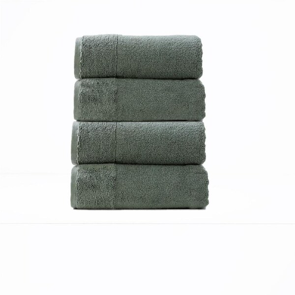 Renee Taylor Aireys 650 GSM Zero Twist 4 Piece Bath Towel Agave