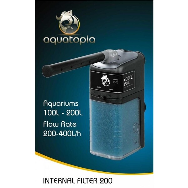 Internal Aquarium Filter 200 for Fish Tanks Up To 200L (Aquatopia)