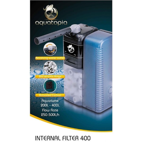 Internal Aquarium Filter 400 for Fish Tanks Up To 400L (Aquatopia)