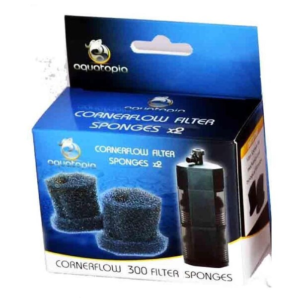 Replacement Sponges for Aquatopia Corner Flow 300 Filter (2 Pack)