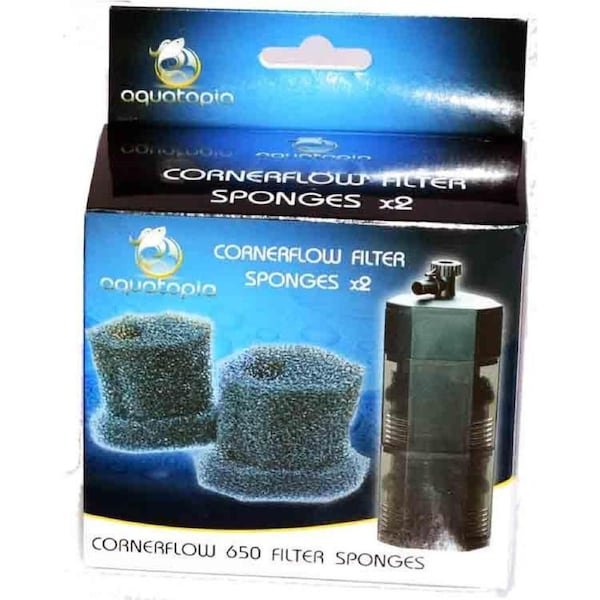 Replacement Sponges for Aquatopia Corner Flow 650 Filter (2 Pack)