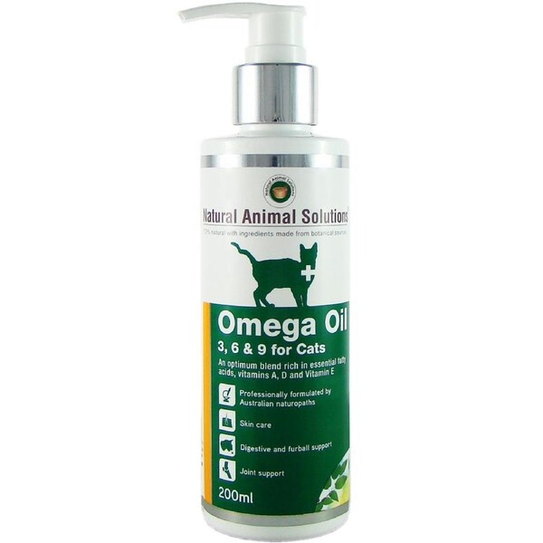 NAS Omega 3, 6 & 9 Oil for Cats (200ml) Natural Animal Solutions Omega for Pets