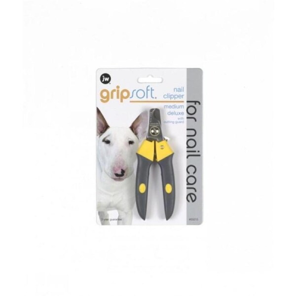 Deluxe Nail Clippers for Dogs & Cats - Medium - JW Gripsoft Pet Grooming Tool